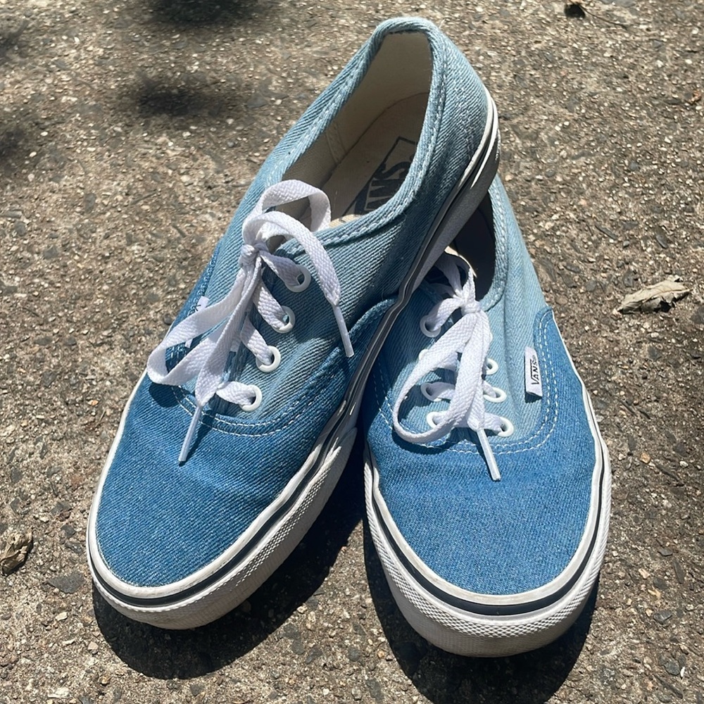 Vans Old Skool Denim Two-Tone Denim Lace Up Sneakers Womens Size 7.5
